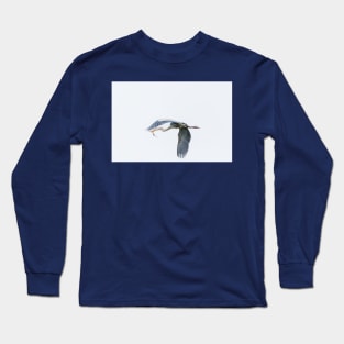 Heron With Another Stick Long Sleeve T-Shirt